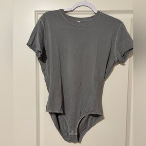 Free People Gray Bodysuit